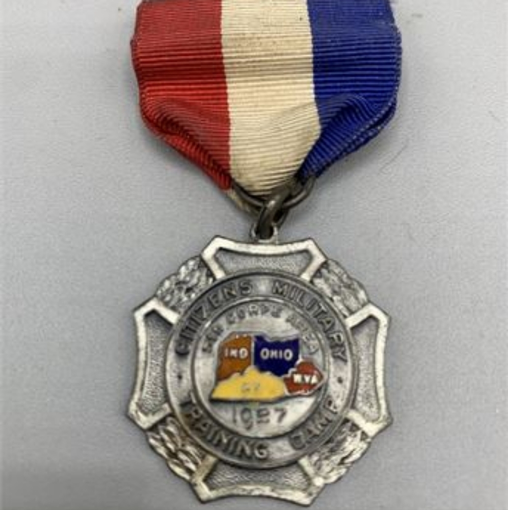 Vintage Medal Citizen Military Training Camp 1927